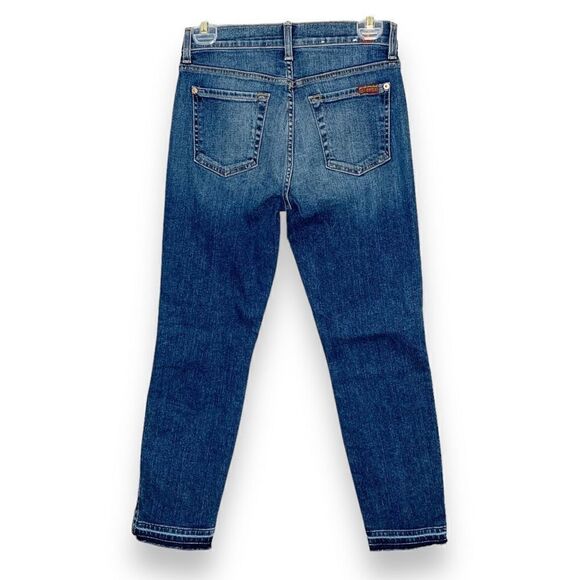 7 For All Mankind Roxanne Ankle Cropped Jean with Diagonal Hem Women’s - Size 25 - Picture 7 of 15